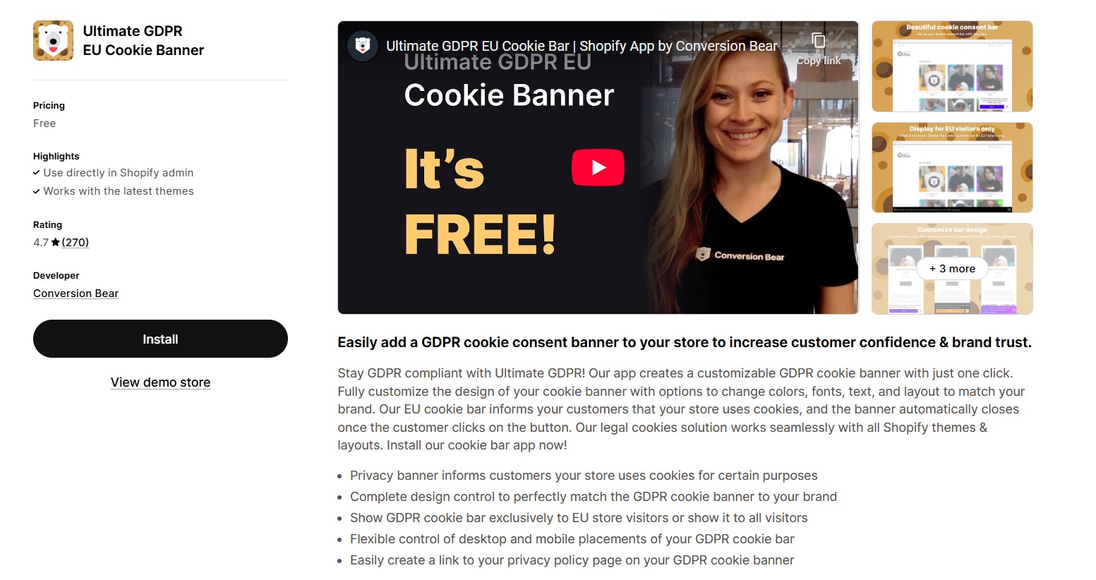 Ultimate GDPR EU Cookie Bar – Multilingual Support For Global Stores
